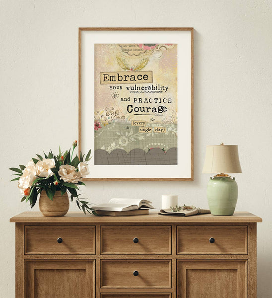 Kelly Rae Roberts - Embrace Your Vulnerability - Print: 8x10 with 11x14 mat