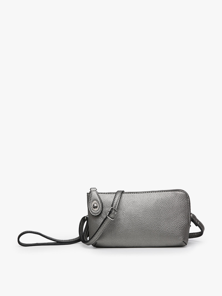 Jen & Co. - *SALE*M1818 Kendall Crossbody/Wristlet w/ Twist Lock Closure: Warm Grey