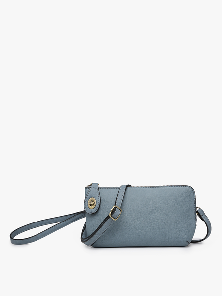 Jen & Co. - *SALE*M1818 Kendall Crossbody/Wristlet w/ Twist Lock Closure: Warm Grey