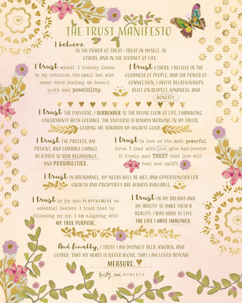 Kelly Rae Roberts - Trust Manifesto - Print: 8x10 with 11x14 mat