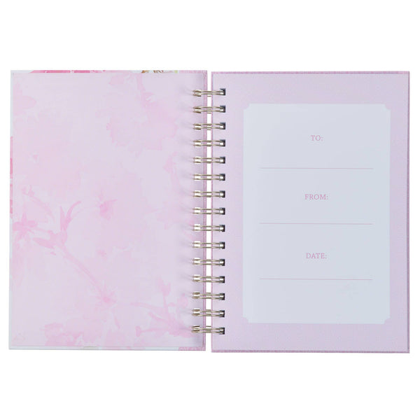 Christian Art Gifts - Journal Wirebound Pink My Grace 2 Cor. 12:9