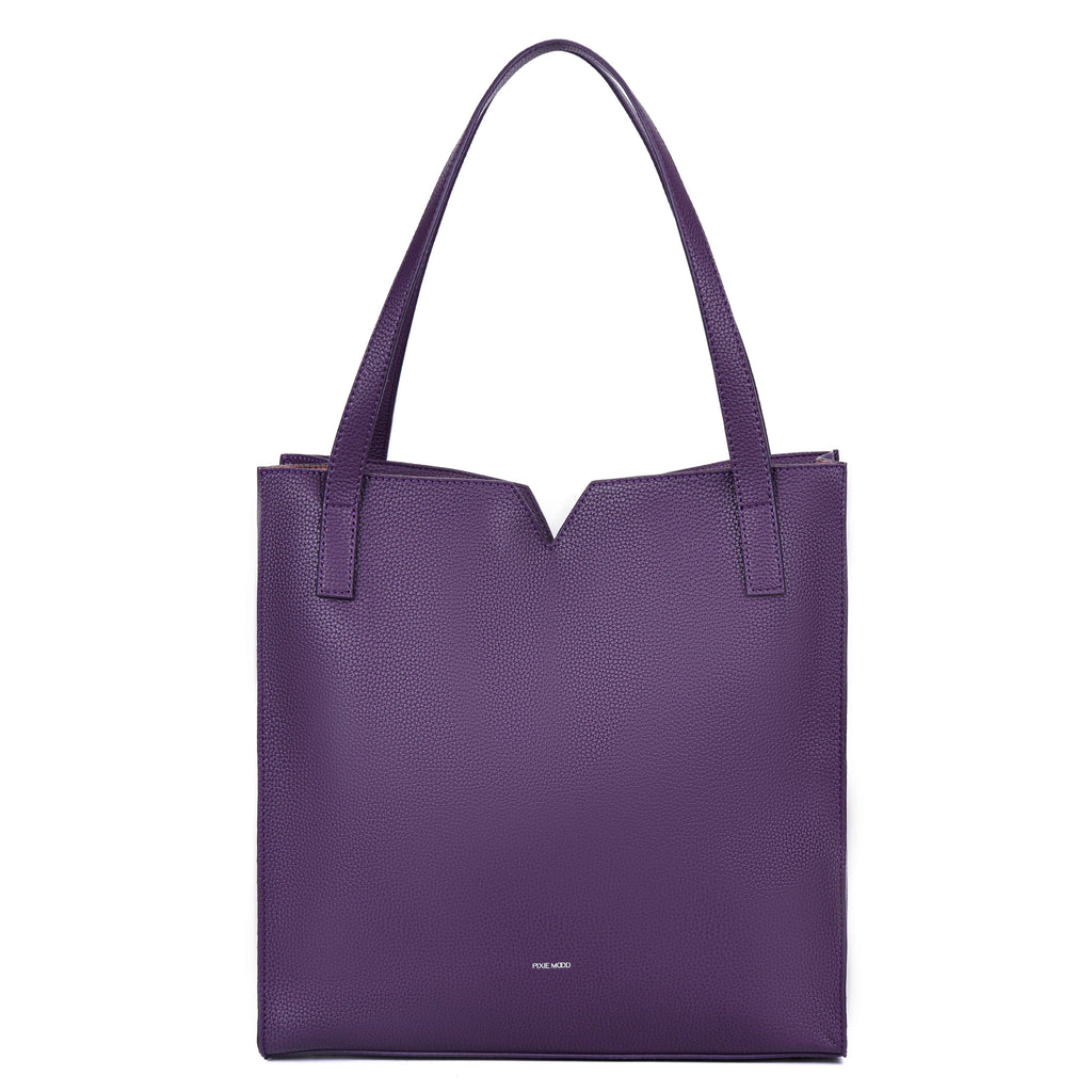 Pixie Mood - Alicia II - Recycled Vegan Tote - Plum Pebbled: Plum Pebbled / OS