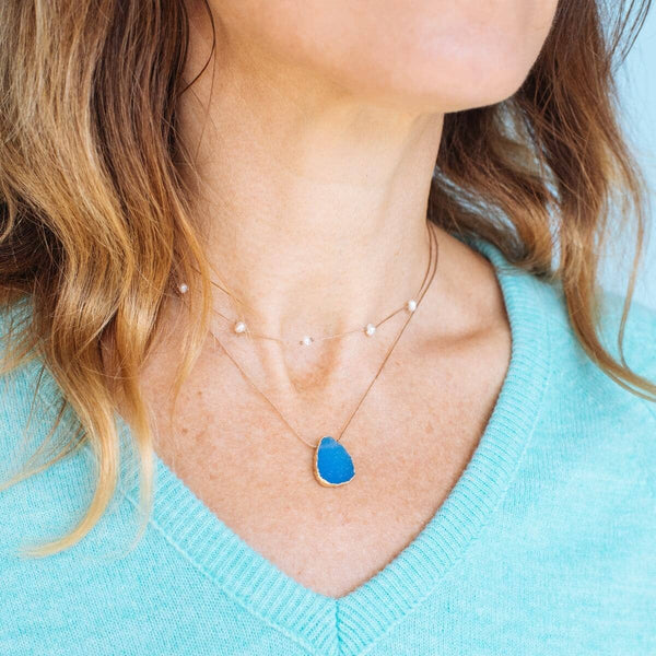 SoulKu - Blue Druzy Alchemy Necklace for Inner Strength