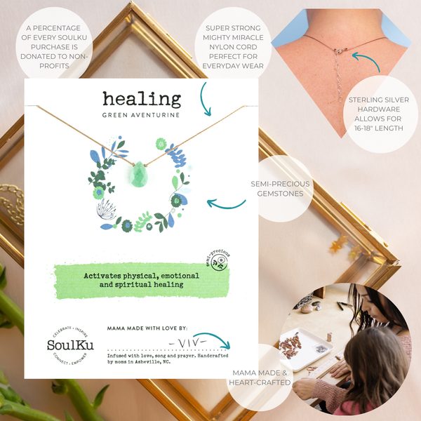 SoulKu - Green Aventurine Soul-Full of Light Necklace Healing -SFOL17