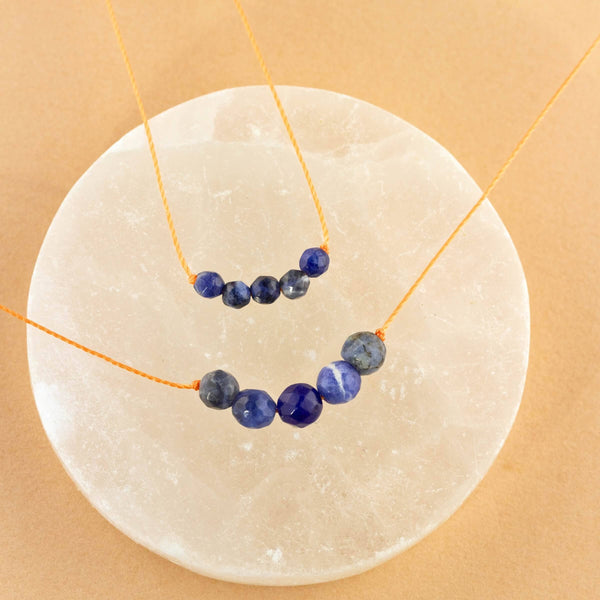 SoulKu - Sodalite Big Wishes Necklace for Confidence