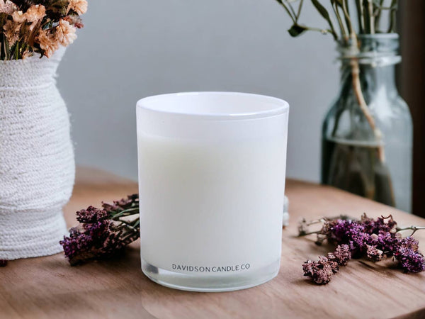 Davidson Candle Company LLC - 11 oz glass jar candle in box : White Tea