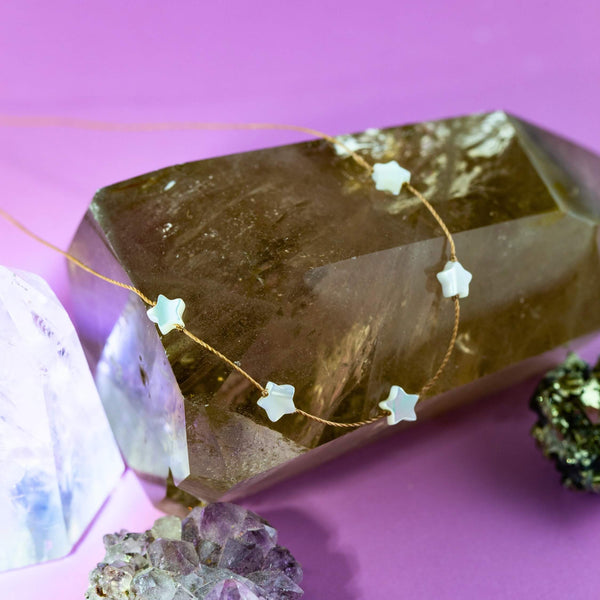 SoulKu - Mother of Pearl Star Celestial Necklace for Wish Upon A Star