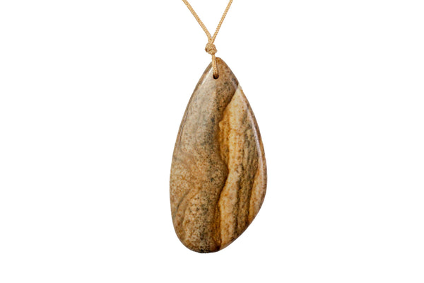SoulKu - Picture Jasper Touchstone Necklace for Resilience - TCH07