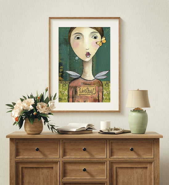 Kelly Rae Roberts - Worthy - Print: 8x10 with 11x14 mat