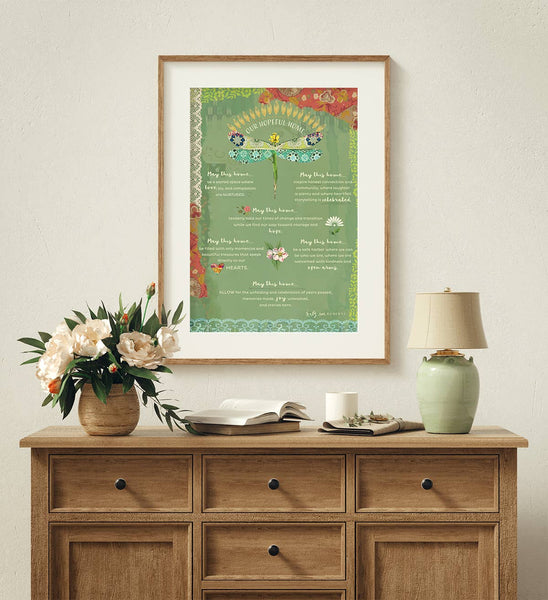 Kelly Rae Roberts - Our Hopeful Home - Print: 8x10 with 11x14 mat