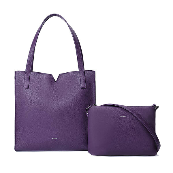 Pixie Mood - Alicia II - Recycled Vegan Tote - Plum Pebbled: Plum Pebbled / OS
