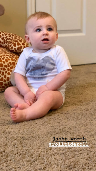 claire jordan designs - Elephant Onesie: 12-18
