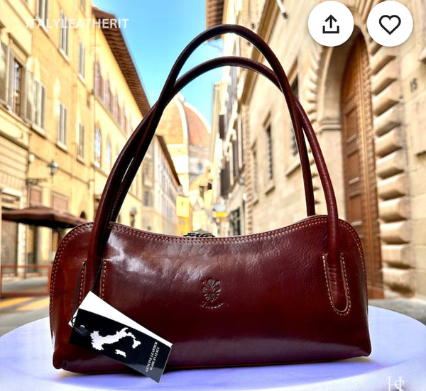 Italian Leather Baguette Purse. Pre-tariff pricing.