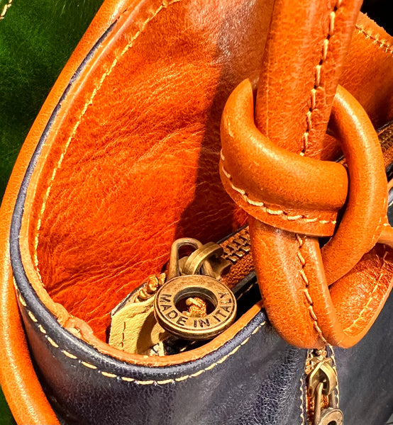 Italian Leather Covertible Tote/Backpack ~ pre-tariff pricing.