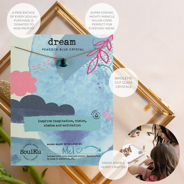 SoulKu - Peacock Blue Soul Shine Necklace to Dream - SHNE12