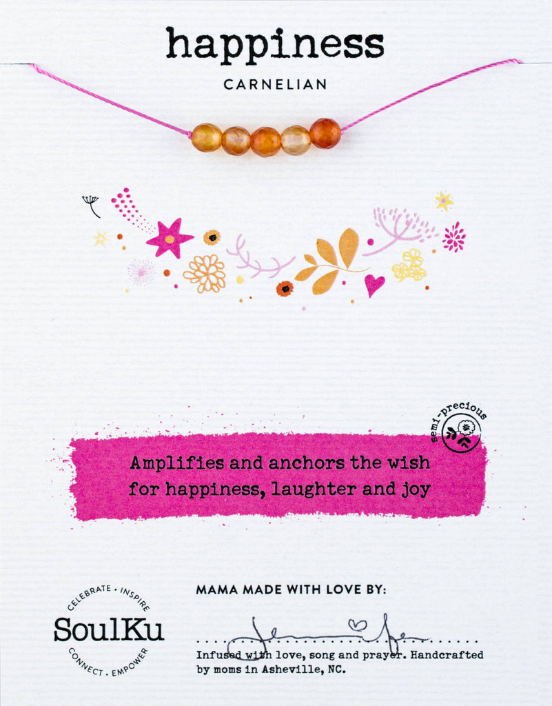 SoulKu - Carnelian Big Wishes Necklace for Happiness