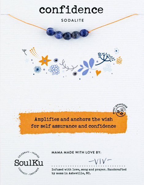 SoulKu - Sodalite Big Wishes Necklace for Confidence