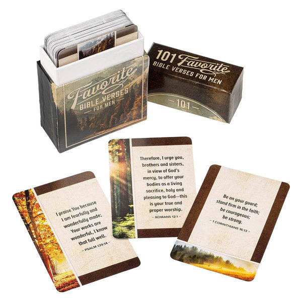 Christian Art Gifts - Box of Blessings Favorite Bible Verses for Men