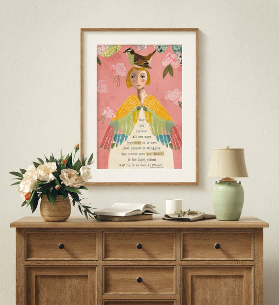 Kelly Rae Roberts - Hope Rises - Print: 8x10 with 11x14 mat