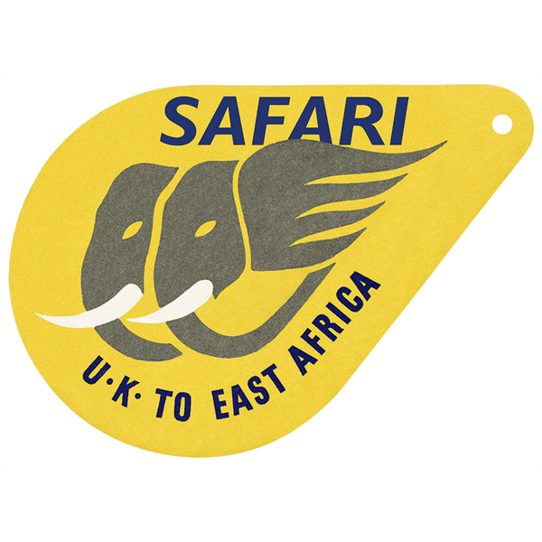 Laughing Elephant - World Traveller - Travel Label Sticker Box