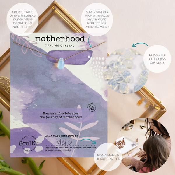 SoulKu - Opaline Crystal Soul Shine Necklace for Motherhood - SHNE07