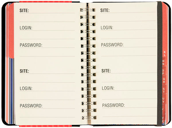 Peter Pauper Press - Large Print Internet Address & Password Logbook