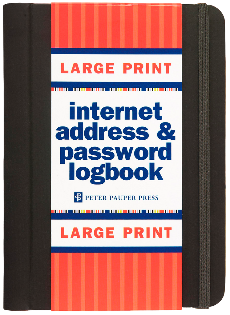 Peter Pauper Press - Large Print Internet Address & Password Logbook