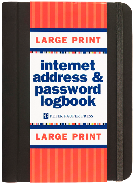 Peter Pauper Press - Large Print Internet Address & Password Logbook