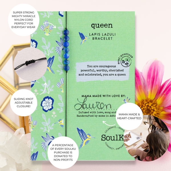 SoulKu - Lapis Hummingbird Bracelet for Queen - HMBD05