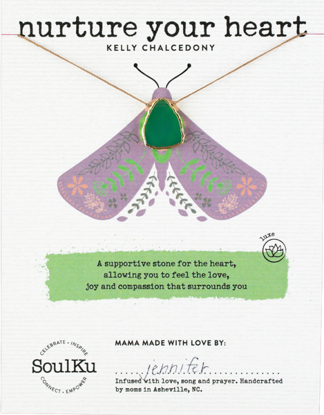 SoulKu - Kelly Chalcedony Alchemy Necklace for Nurture Your Heart