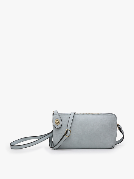 Jen & Co. - *SALE*M1818 Kendall Crossbody/Wristlet w/ Twist Lock Closure: Warm Grey