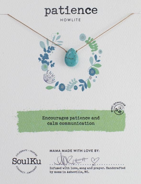 SoulKu - Howlite Soul-Full of Light Necklace for Patience - SFOL20