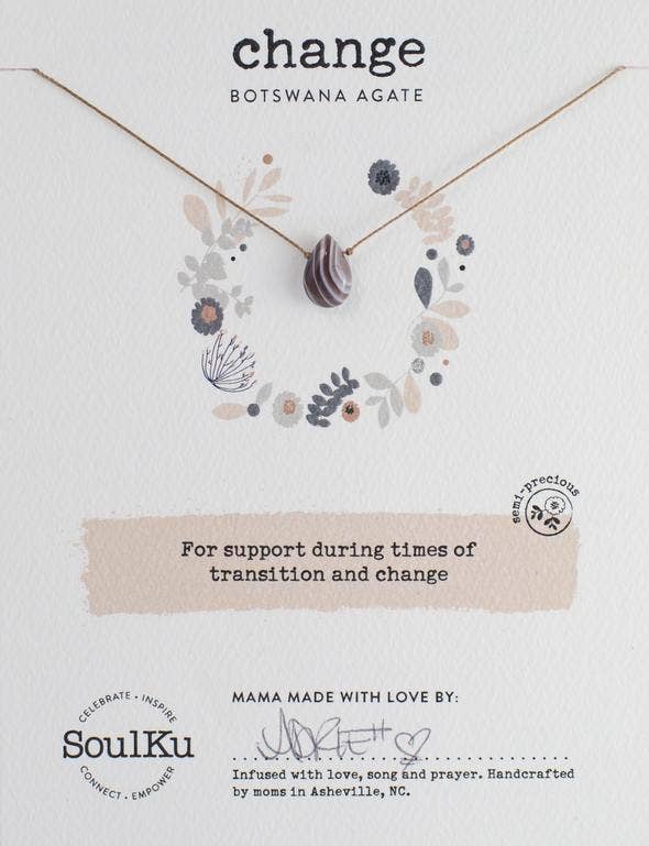 SoulKu - Botswana Agate Soul-Full of Light Necklace Change - SFOL26