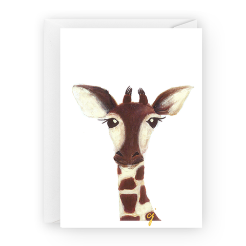 claire jordan designs - 5" x 7" Giraffe Greeting Card