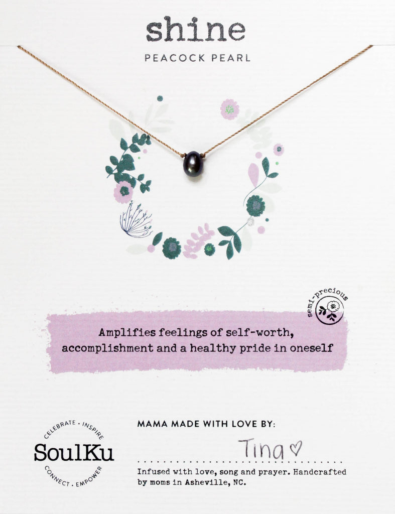 SoulKu - Peacock Pearl Soul-Full of Light Necklace for Shine - SFOL32