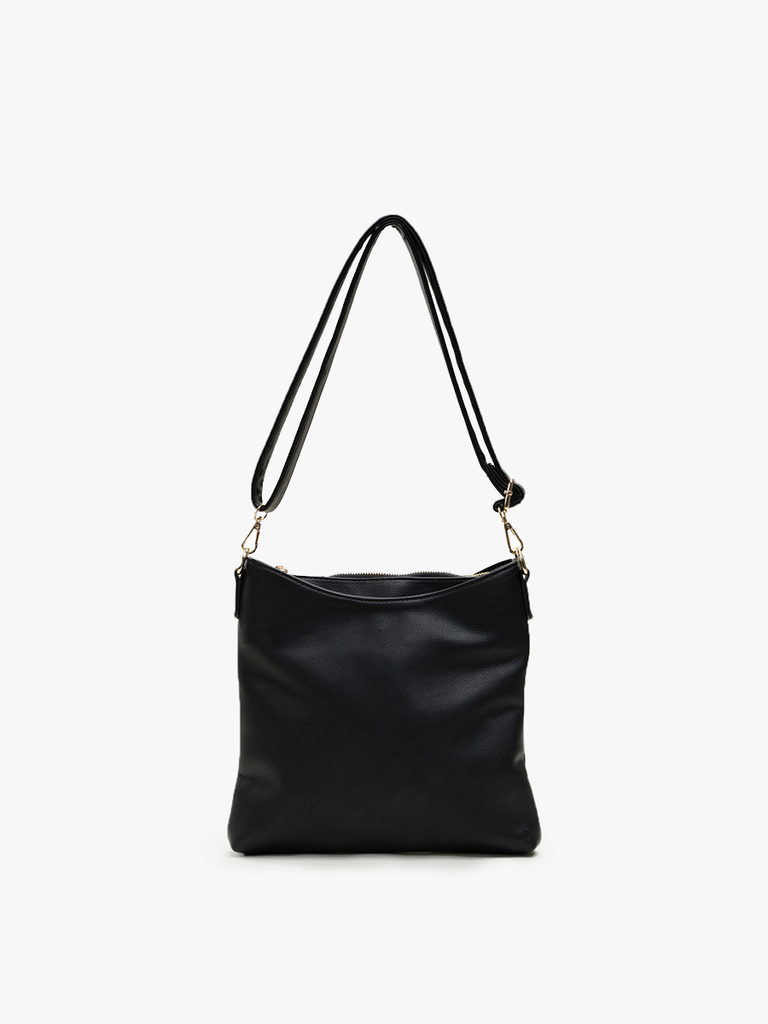 Jen & Co. - M1765 Emma 3 Compartment Crossbody w/ Snap Closure