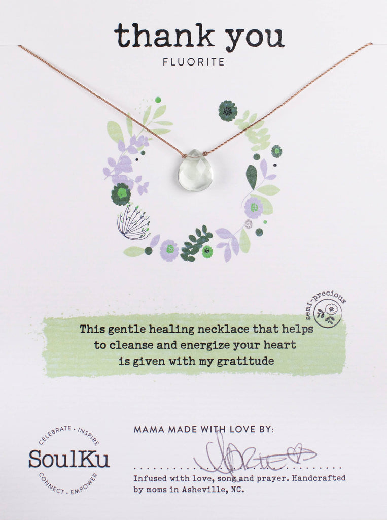 SoulKu - Fluorite Soul-Full of Light Necklace to Thank You - SFOL30