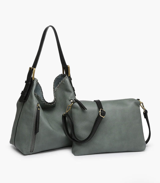 Hobo Bag in a Bag w/Dual Zip Compartments