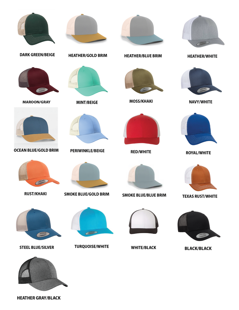 MT Brand Apparel - Retro Tree Badge - Customizable -  Leather Patch Hat