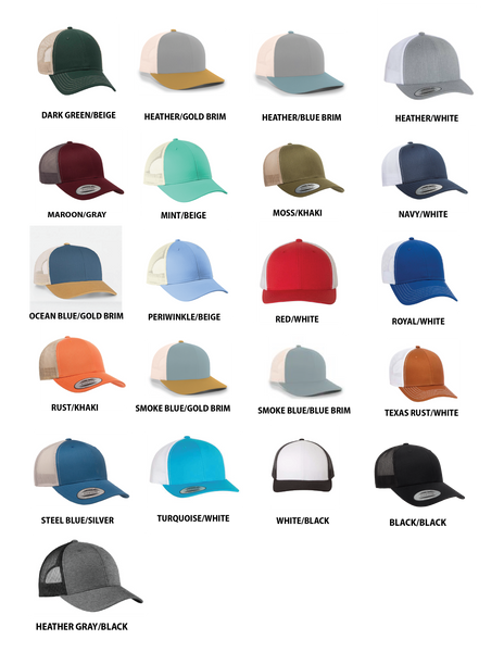 MT Brand Apparel - Retro Tree Badge - Customizable -  Leather Patch Hat