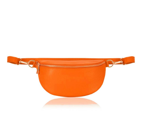MONTTE DI JINNE - Italian Genuine Leather Crossbody Bum Bag-Small