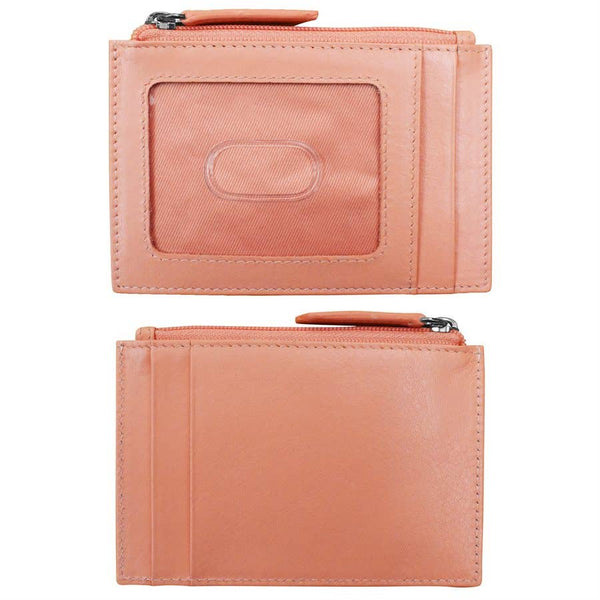 ili New York - 7416 Leather CC-ID Holder with Zip Pocket