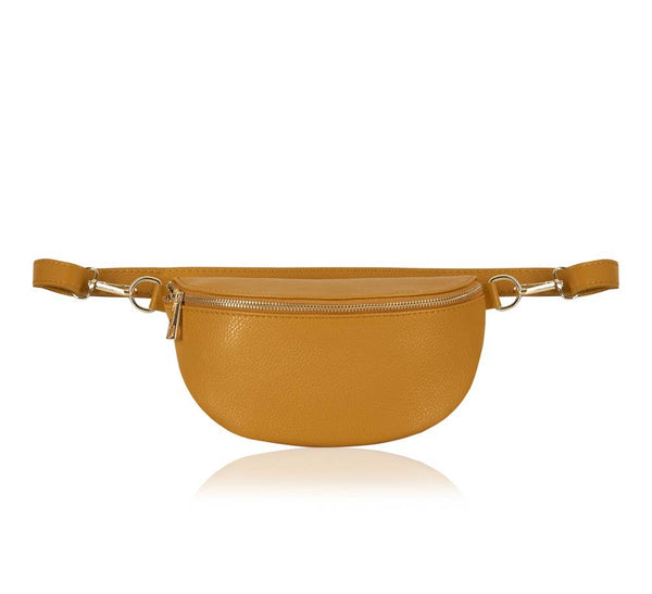 MONTTE DI JINNE - Italian Genuine Leather Crossbody Bum Bag-Small