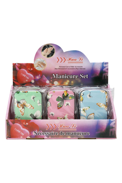 Cap Zone - Butterfly Vegan Leather 7-pcs Nailcare Kit