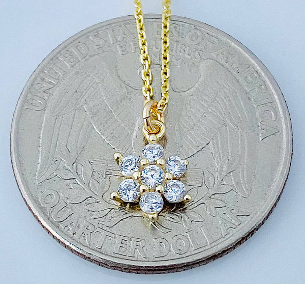 Modern Opus- 11:11 Angels - Gold Plated Sterling Silver Flower Necklace