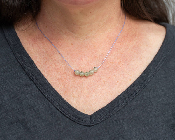 SoulKu - Prehnite Big Wishes Necklace for Protection - BW06