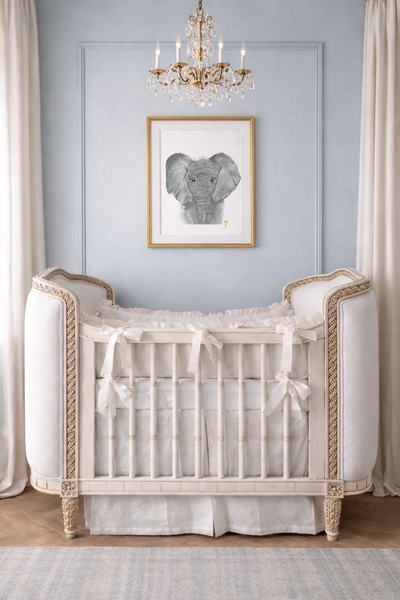 claire jordan - Heirloom Elephant Nursery Art Print