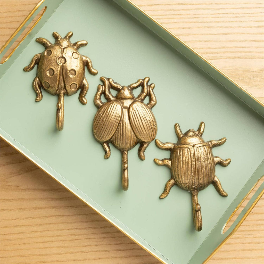 Audrey's Home & Gift - Cast Iron Gold Bug Hook (3 Styles) (Pk/06 Ast)