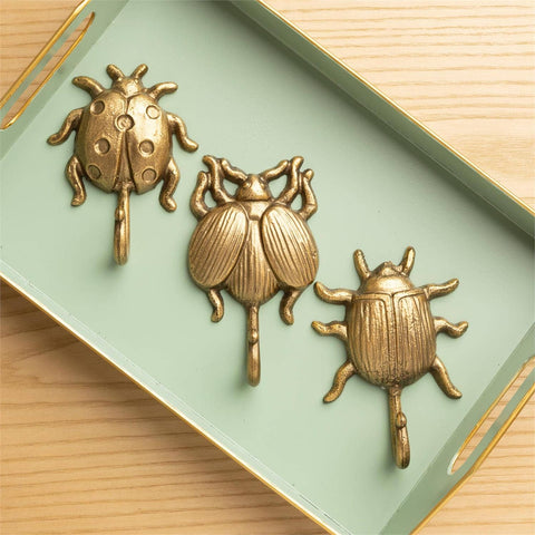 Audrey's Home & Gift - Cast Iron Gold Bug Hook (3 Styles) (Pk/06 Ast)