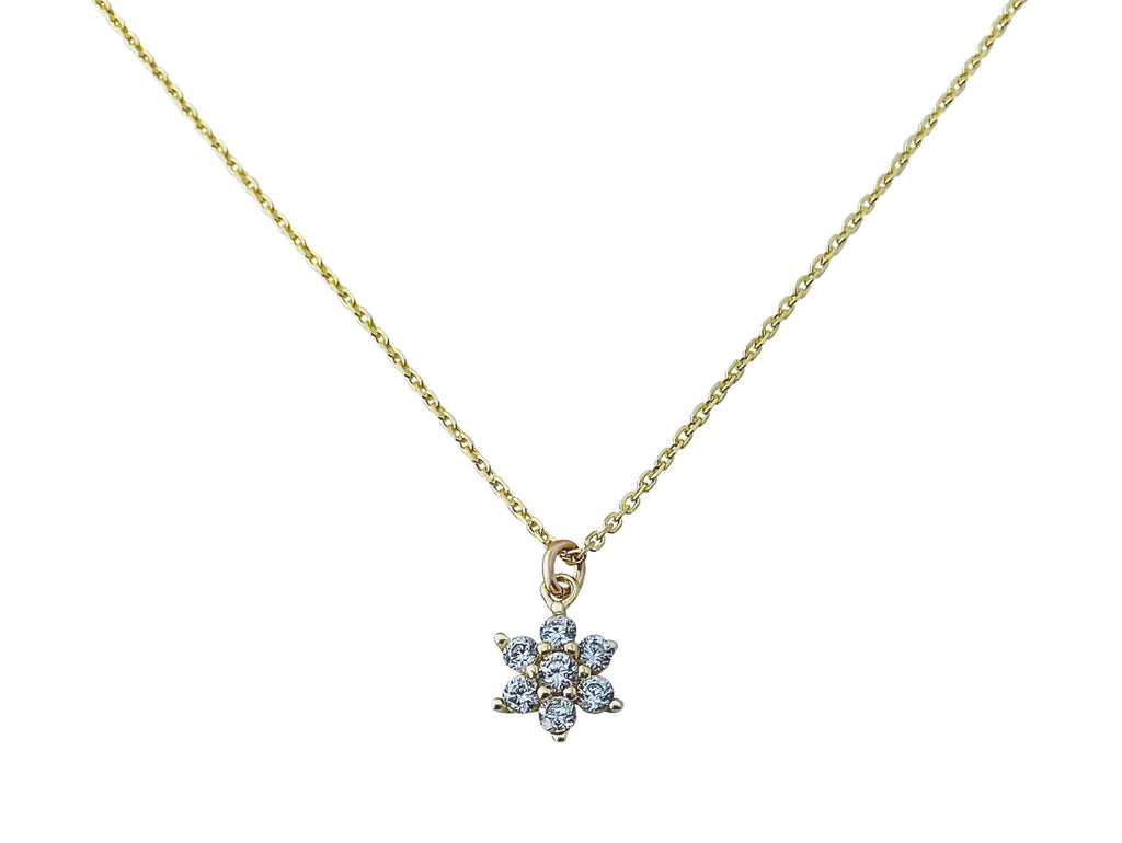 Modern Opus- 11:11 Angels - Gold Plated Sterling Silver Flower Necklace